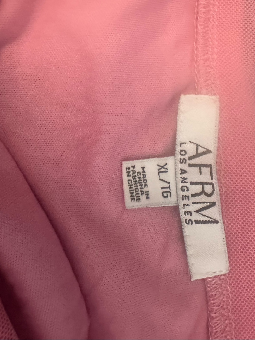 AFRM Pink Rhinestone Mesh Ruched Skirt - Picture 4 of 7